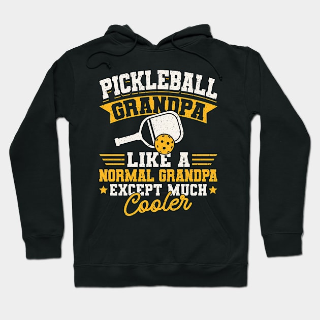 Pickleball Tournament Pickleball Grandpa Hoodie by Caskara